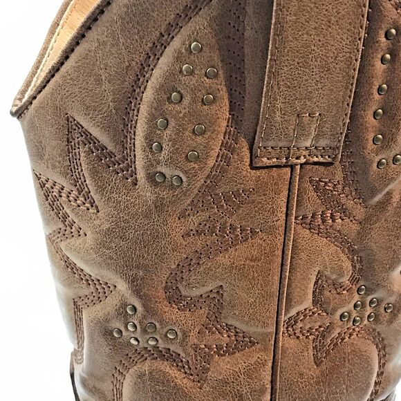 Very Volatile Denver Cowboy Boots Women's 9 Brown Studded Western Heeled Boot - Picture 13 of 13
